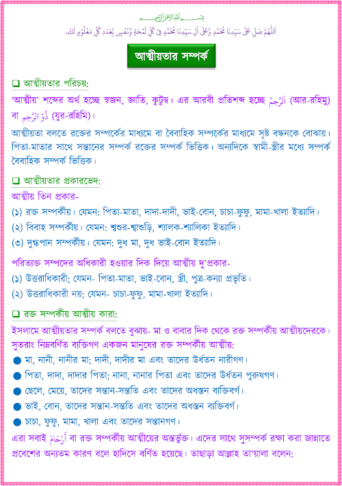 আত্মীয়তার সম্পর্ক 1 PDF বই কভার