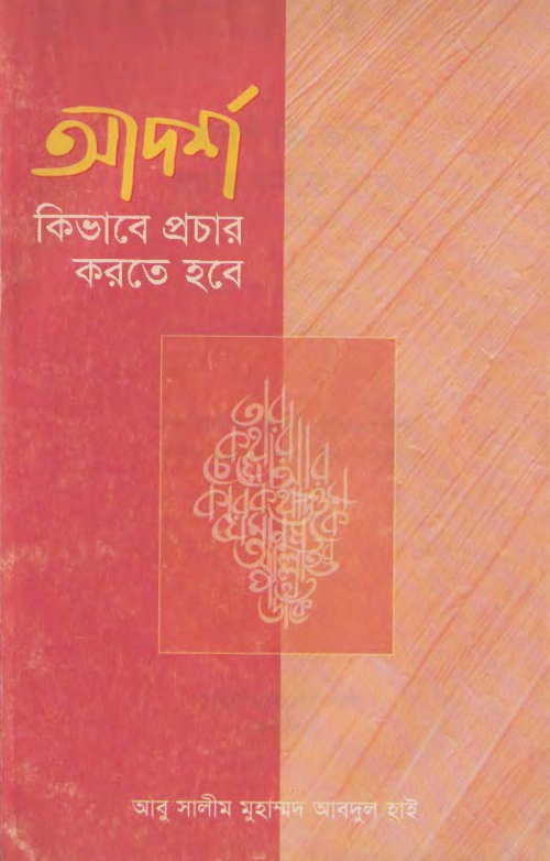 আদর্শ কিভাবে প্রচার করতে হবে – আবু সালীম মুহাম্মদ আবদুল হাই PDF বই কভার