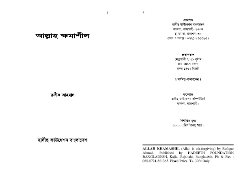 আল্লাহ ক্ষমাশীল – রফিক আহমাদ PDF বই কভার