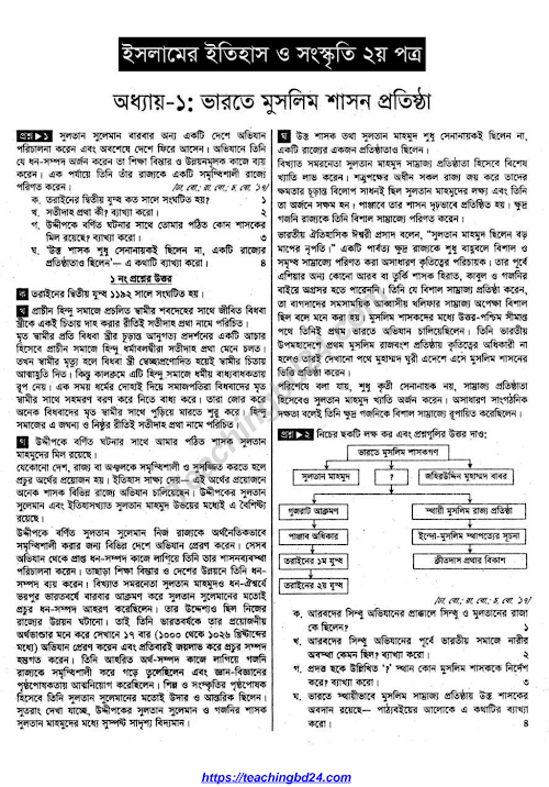 ইসলামের ইতিহাস ২য় পত্র২০৩ hsc PDF বই কভার