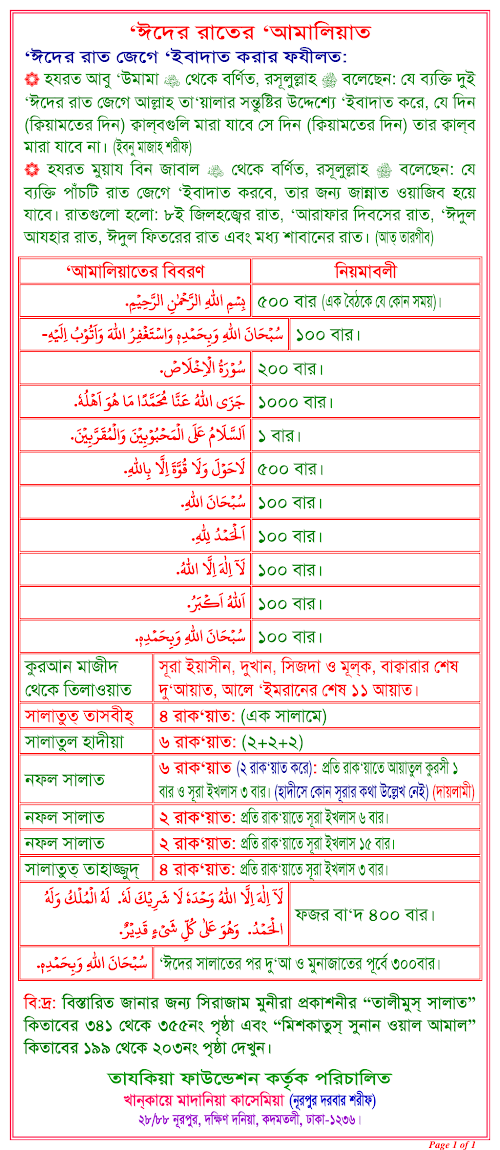 ঈদের রাতের আমালিয়াত PDF বই কভার