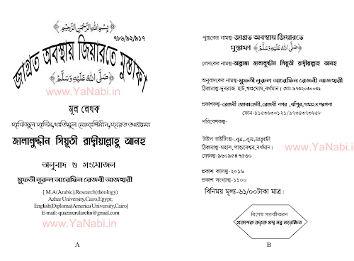 জাগ্রত অবস্থায় জিয়ারতে মোস্তফা সাঃ PDF বই কভার