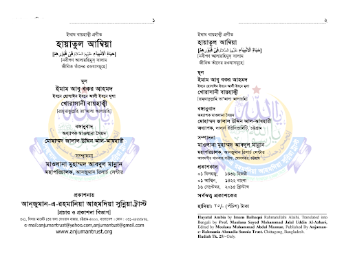 হায়াতুল আম্বিয়া৩৪ PDF বই কভার